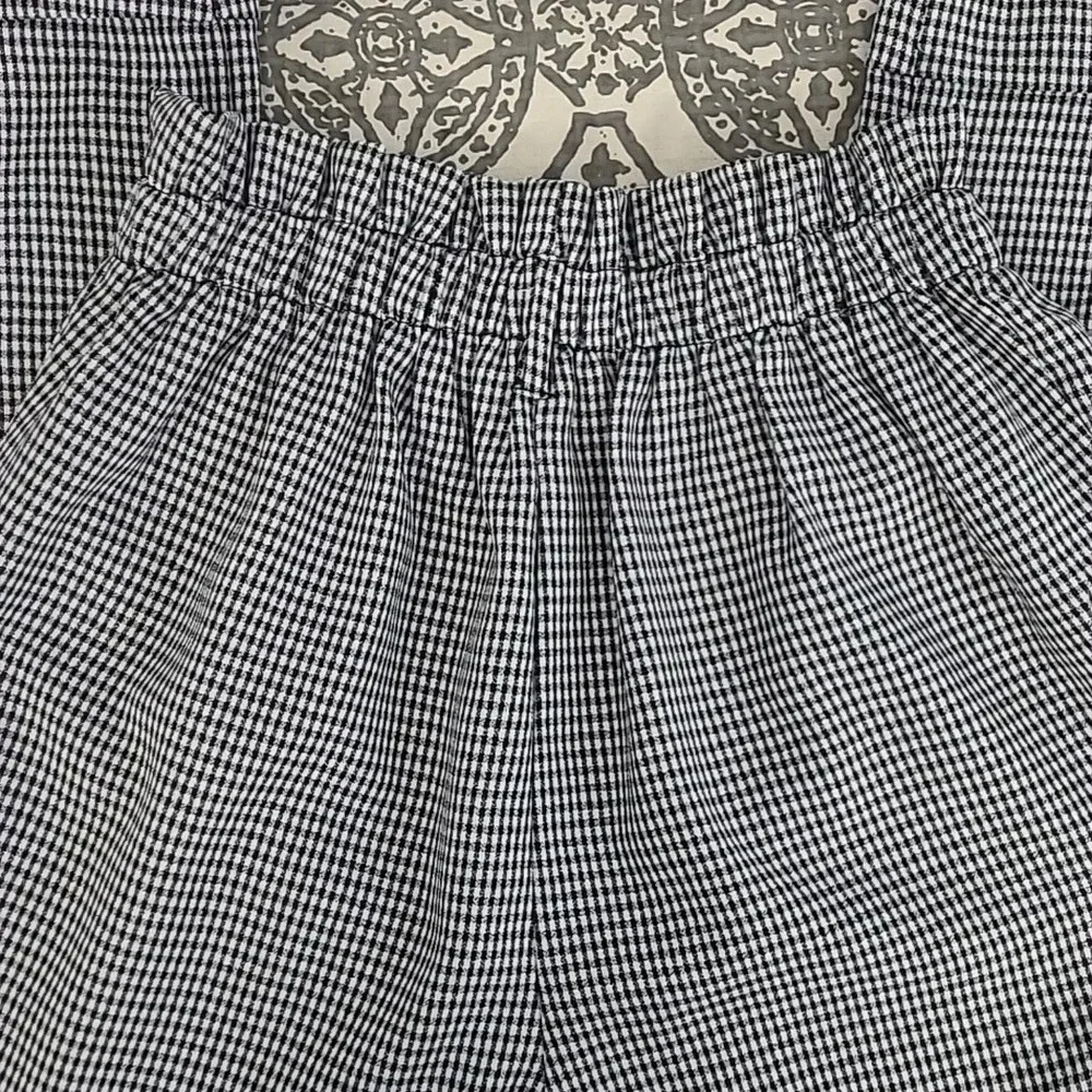 Sienna Sky High Waisted Mini Houndstooth/Gingham Patterned Pants